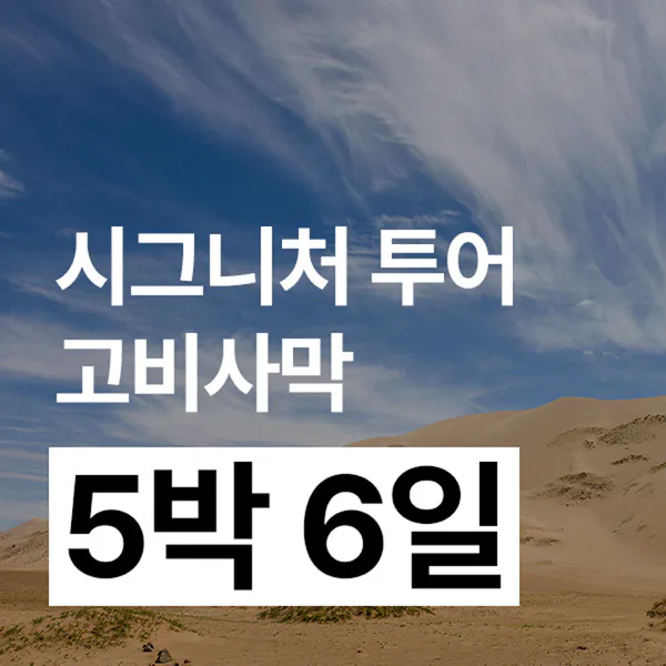 5박 6일 몽골여행 고비사막 세미패키지 프라이빗 투어 은하수 게르 대표 이미지